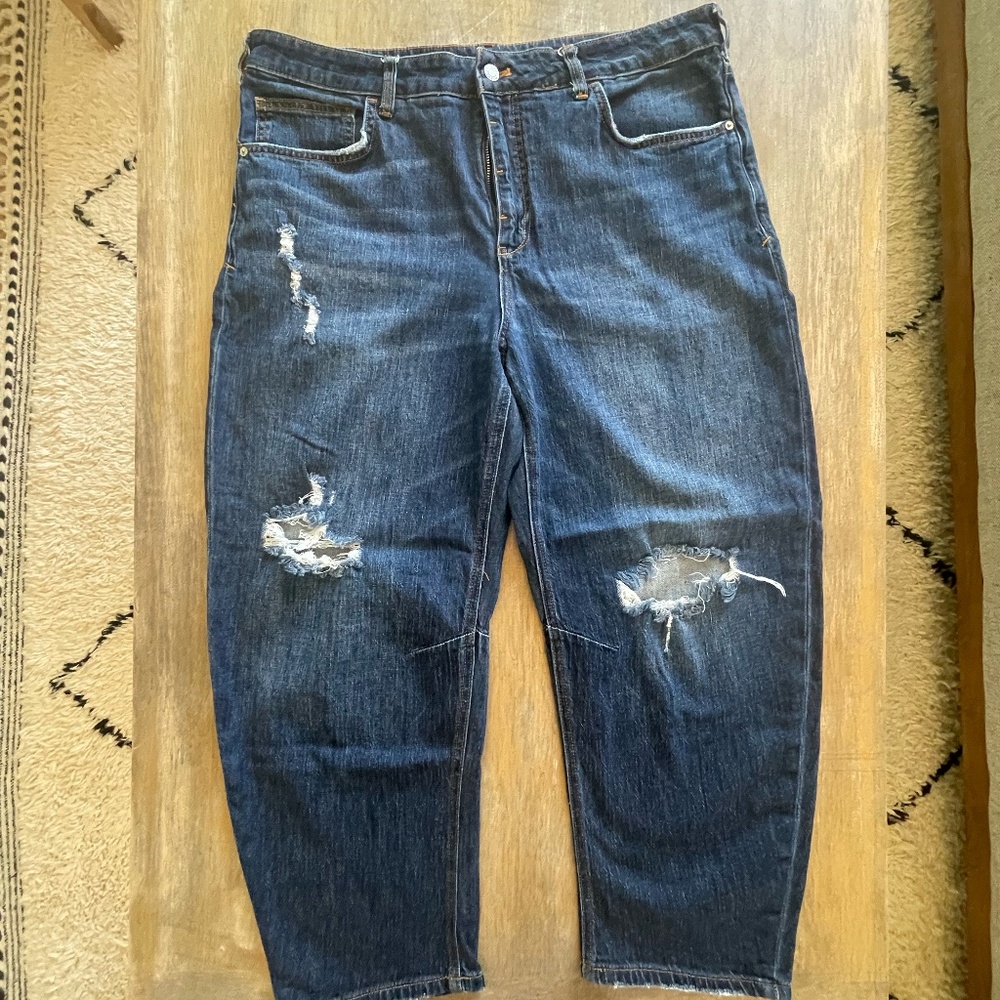 Anthropologie Pilcro and the Letterpress - Bow Boyfriend/Barrel Jean - 32